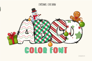 Christmas Cute Snow Font