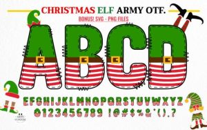 Christmas Elf Army Font