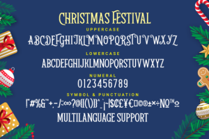 Alternative view of Christmas Festival Font