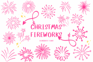 Christmas Fireworks Font