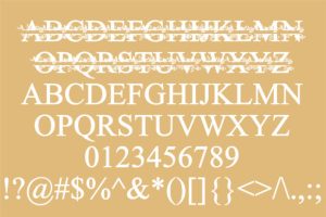 Alternative view of Christmas Floral Font