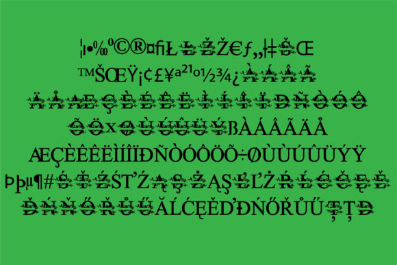 Christmas Floral Font - Image 3