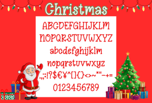 Alternative view of Christmas Font
