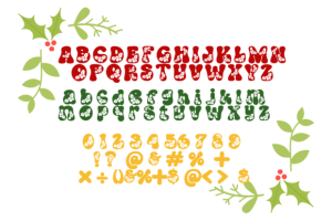 Alternative view of Christmas Holly Font