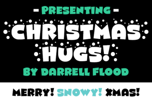 Alternative view of Christmas Hugs Font