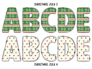 Alternative view of Christmas July Font