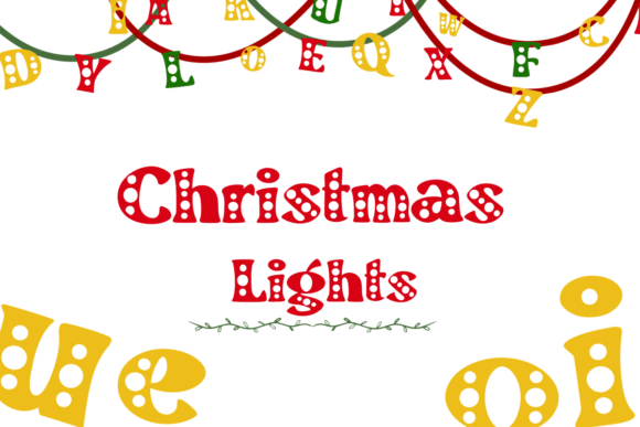 Christmas Lights Font - Image 2