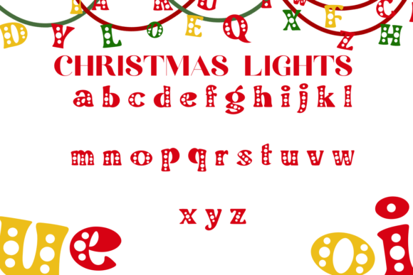 Christmas Lights Font - Image 4