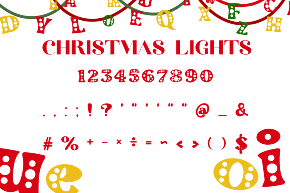 Christmas Lights Font - Image 5