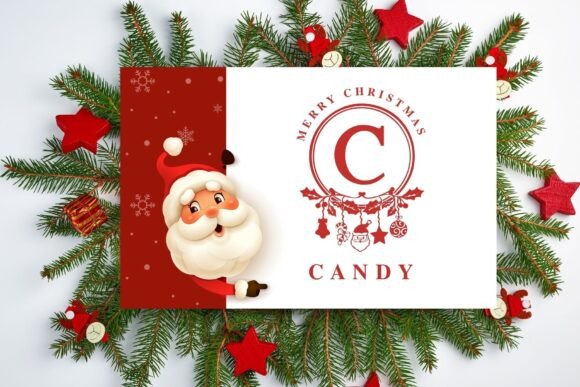 Christmas Monogram Font - Image 3