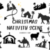 Christmas Nativity Scene Font