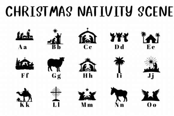 Christmas Nativity Scene Font - Image 2