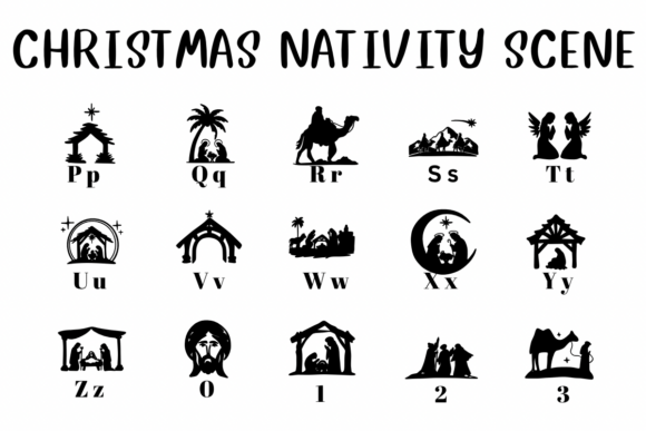 Christmas Nativity Scene Font - Image 3