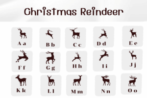 Alternative view of Christmas Reindeer Font