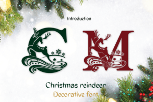 Christmas Reindeer Font