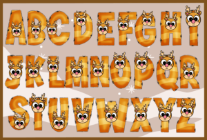 Alternative view of Christmas Reindeers Font