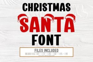 Alternative view of Christmas Santa Hat Font