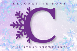 Christmas Snowflakes Font