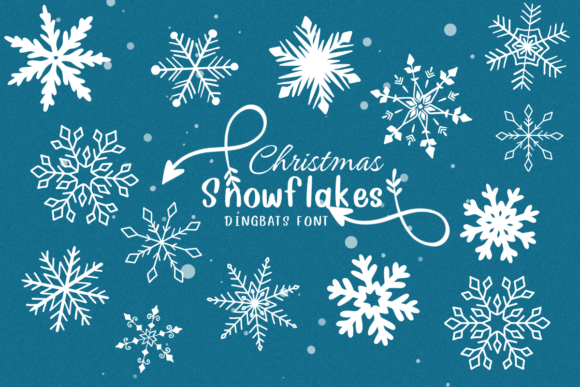 Christmas Snowflakes Font