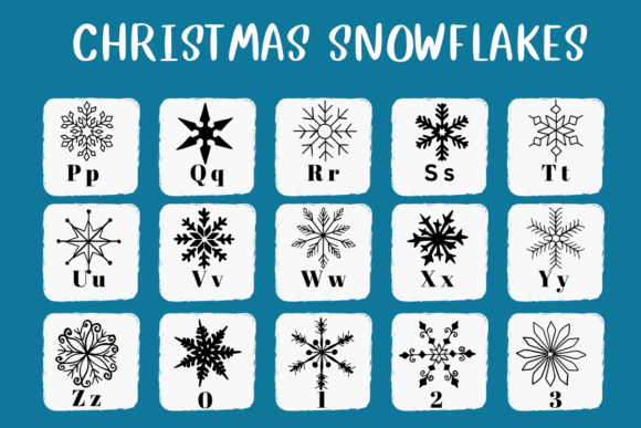 Christmas Snowflakes Font - Image 3