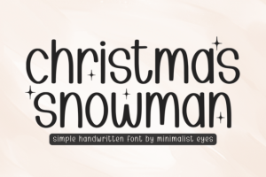 Christmas Snowman Font