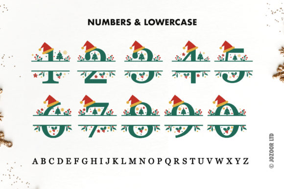 Christmas Split Monogram Font - Image 3