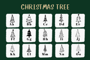 Alternative view of Christmas Tree Font