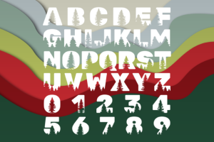 Alternative view of Christmas Tree Font