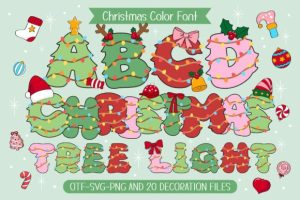 Christmas Tree Light Font