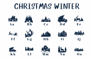 Alternative view of Christmas Winter Font