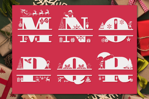 Christmas Monogram Font - Image 5