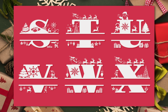 Christmas Monogram Font - Image 6