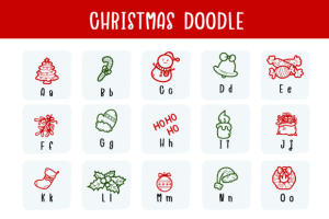 Alternative view of Christmas Doodle Font