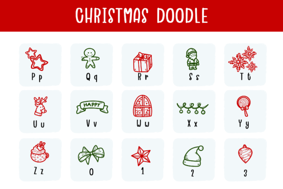 Christmas Doodle Font - Image 3