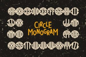 Circle Monogram Font
