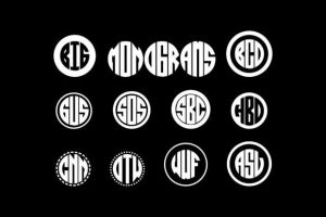 Alternative view of Circle Monogram Font