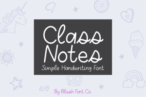 Class Notes Font