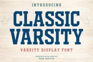 Alternative view of Classic Varsity Font