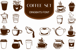 Coffee Set Font
