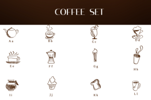 Alternative view of Coffee Set Font