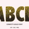 Confetti Gold Font