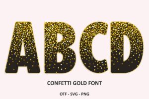 Confetti Gold Font