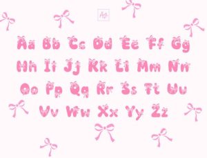 Alternative view of Coquette Bow Font