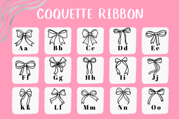 Coquette Ribbon Font - Image 2