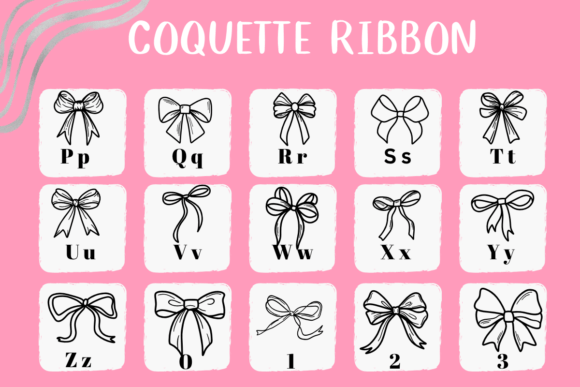 Coquette Ribbon Font - Image 3