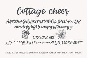 Alternative view of Cottage Cheer Font