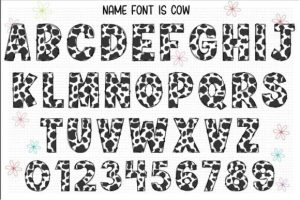 Alternative view of Cow Font