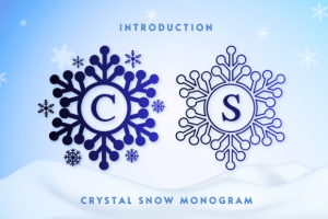 Crystal Snow Monogram Font
