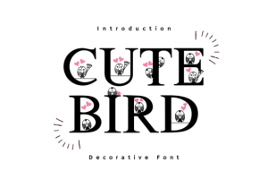 Cute Bird Font