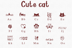 Alternative view of Cute Cat Font